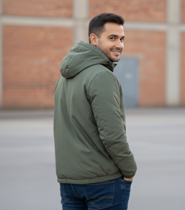 Geaca Barbati Kaki cu Gluga detasabila 7986 [3]