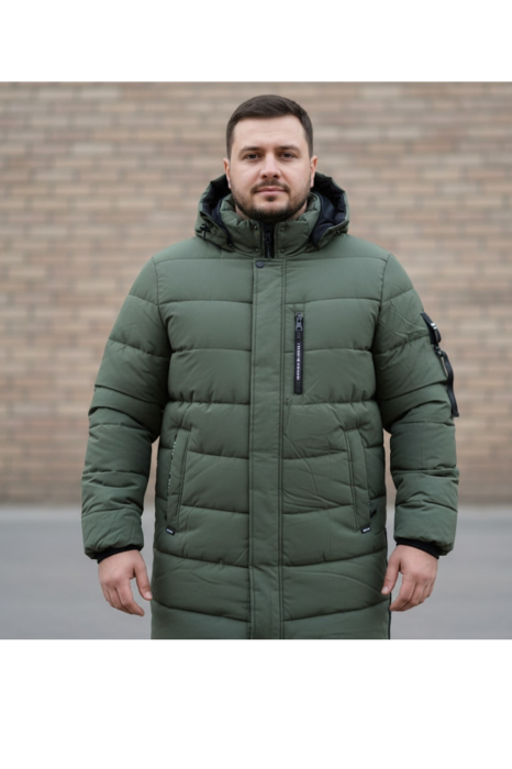 Geaca groasa Parka Barbati Verde Kaki, Model Urban Rym7384 [4]