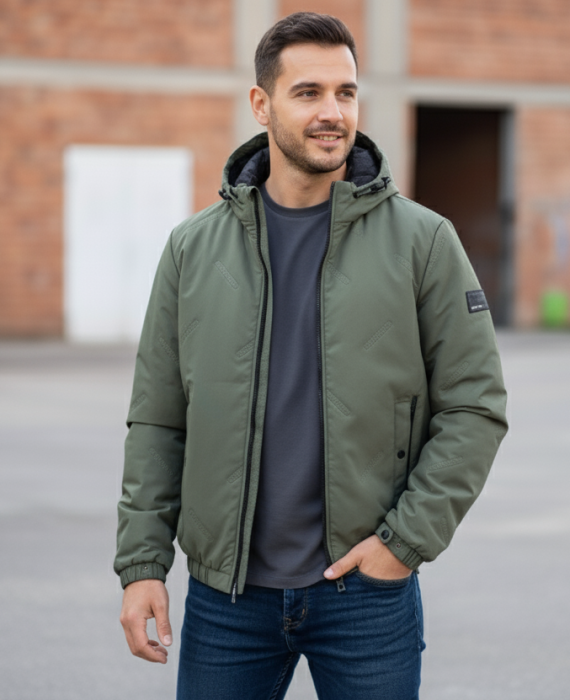 Geaca Barbati Kaki cu Gluga detasabila 7986 [1]