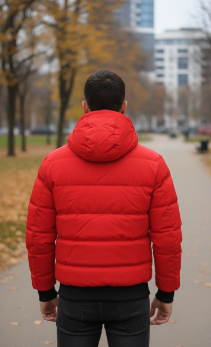 Geaca Barbati groasa, Rosie, cu Gluga detasabila, buzunare cu fermoar 7956-3 [2]