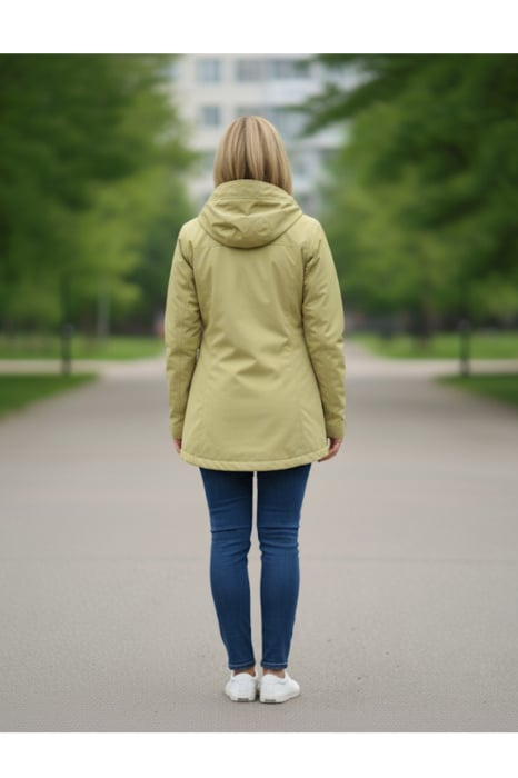 Geaca dama cu gluga detasabila, buzunare, inchidere fermoar, lemon 8020-4 [4]