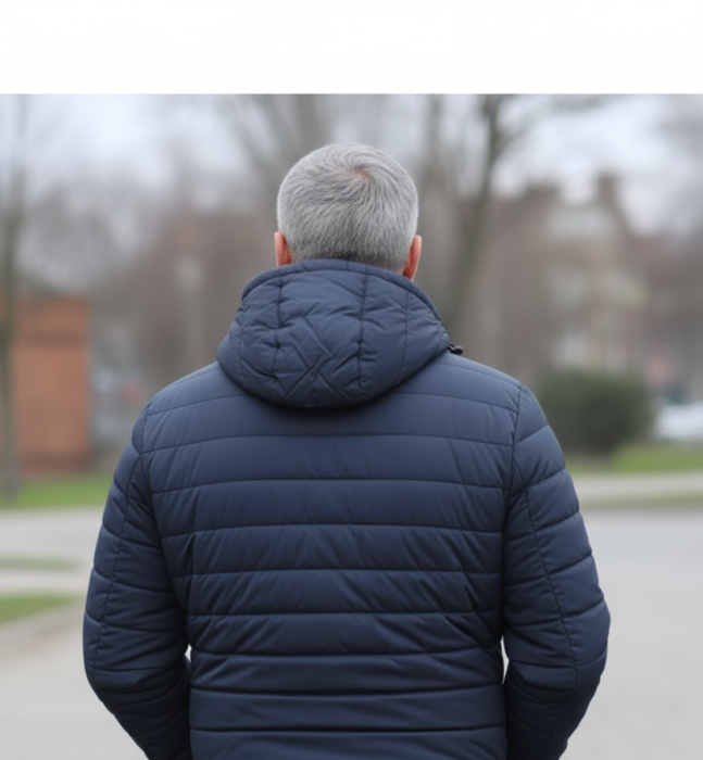 Geaca de Fas pentru Barbati marime mare, cu gluga detasabila, buzunare cu fermoar bleumarin D719 [3]