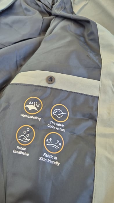 Geaca pentru Barbati  impermeabila, cu gluga detasabila, buzunare, cu fermoar, kaki 8408-2 [5]