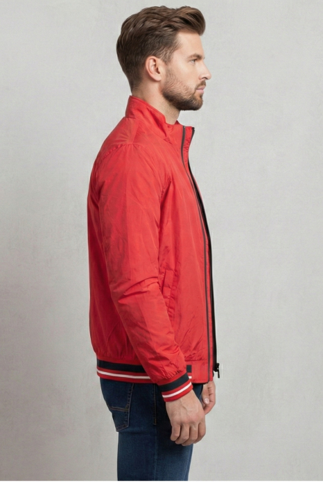 Geaca Barbati Rosie din Fas Subtire Primavara Toamna rosu 8250 [3]