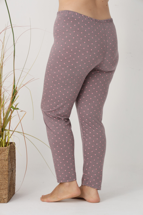 Pantaloni de Pijama Dama Bumbac marime mare, roz 307 [2]