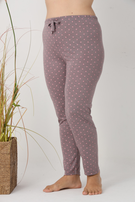 Pantaloni de Pijama Dama Bumbac marime mare, roz 307 [1]