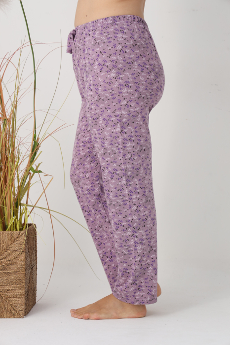 Pantaloni de Pijama Dama Bumbac marime mare, mov 305 [3]