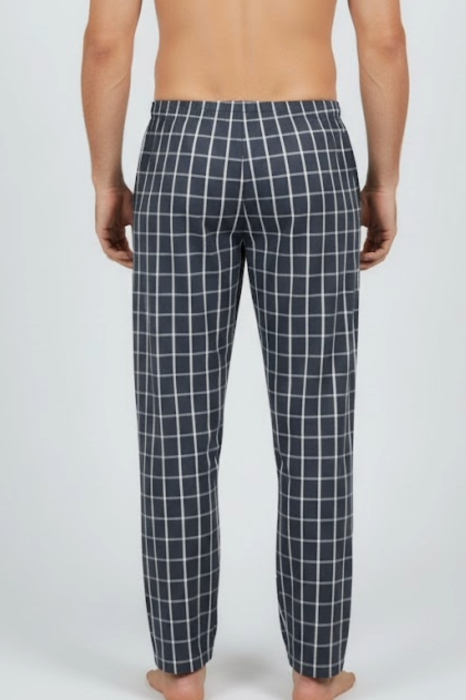 Pantaloni de Pijama pentru Barbati din Bumbac, gri 3329 [2]