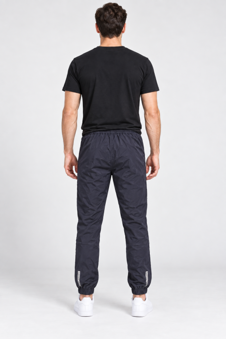 Pantaloni Fas Barbati Jogger, Material Subtire, Buzunare cu Fermoar, Talie Elastica, Bleumarin Inchis 8303 [5]