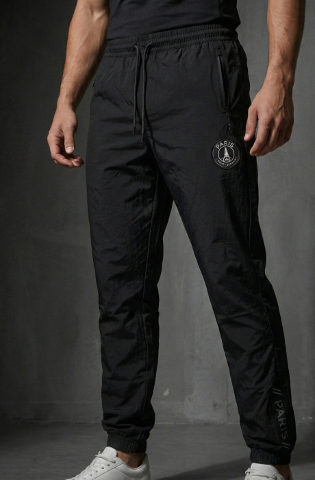 Pantaloni fas Jogger Sport Negru Model Paris cu Buzunare cu Fermoar 7795 [3]