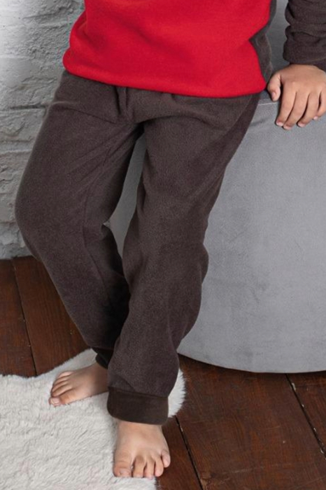 Black Friday - Reduceri Pijama baieti, din material soft polar moale si calduros, visiniu Promotie [2]