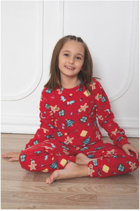 Black Friday - Reduceri Pijama baieti, din material soft polar moale si calduros embody [2]