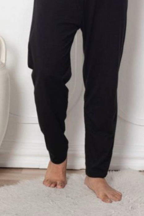 Pijama bumbac barbat, maneci si pantaloni lungi, imprimeu modern embody [2]