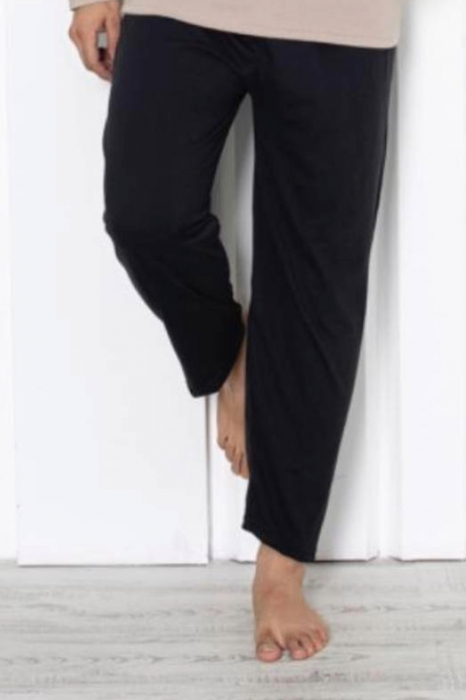 Pijama bumbac barbat, maneci si pantaloni lungi, imprimeu modern embody [2]