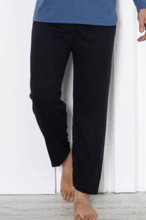 Pijama bumbac barbat, maneci si pantaloni lungi, imprimeu modern embody [2]