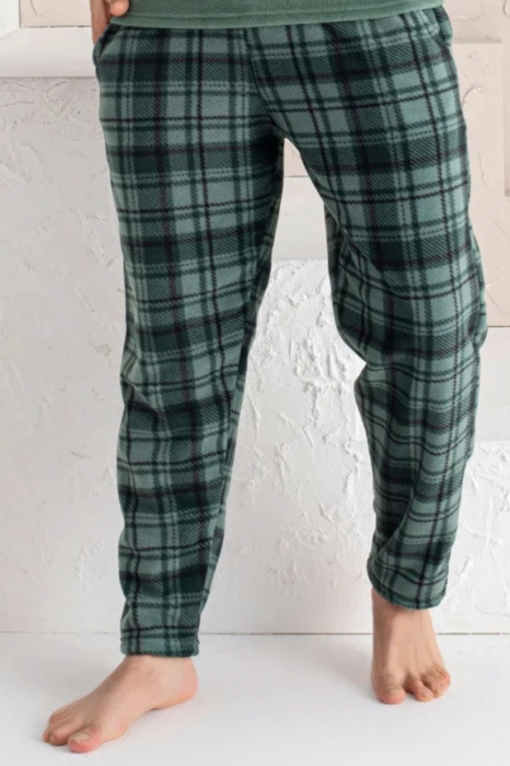 Pijama barbat, material soft polar moale si calduros, maneci si pantaloni lungi cu buzunare embody [2]