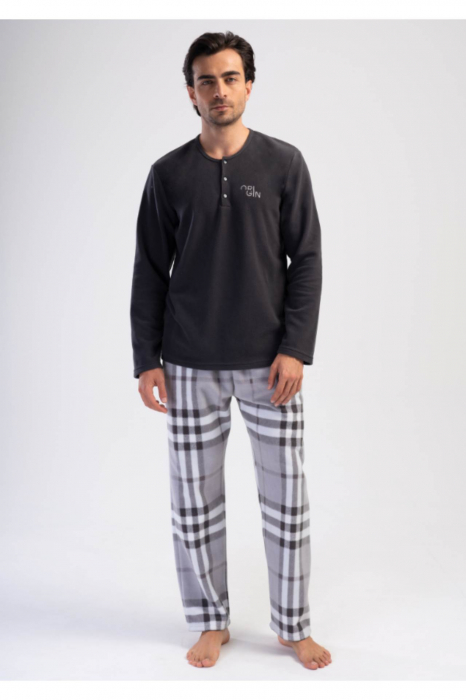 Pijama barbati cocolino, material soft polar pufos si calduros embody.ro [4]