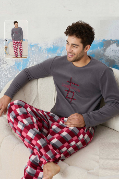 Pijama barbati cocolino, material pufos si calduros, embody.ro [2]
