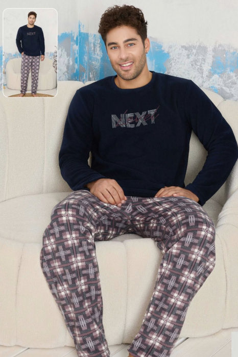 Pijama barbati cocolino, material pufos si calduros, embody.ro [2]