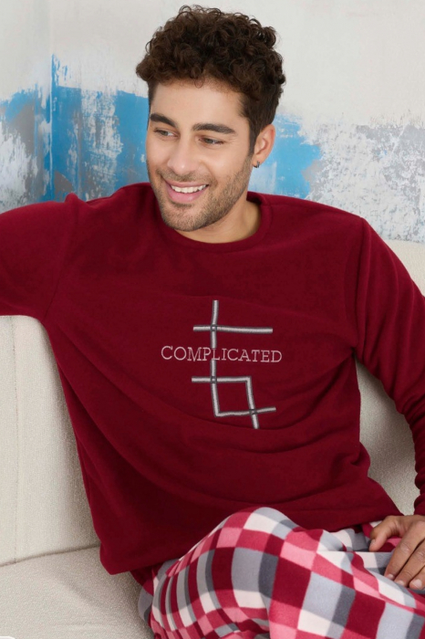 Pijama barbati cocolino, material pufos si calduros, embody.ro [2]