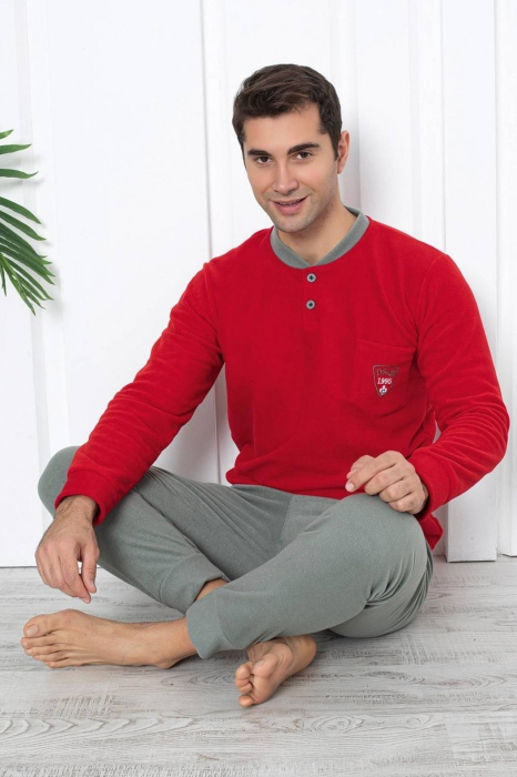 Pijama barbati cocolino, material soft polar pufos si calduros embody.ro [2]