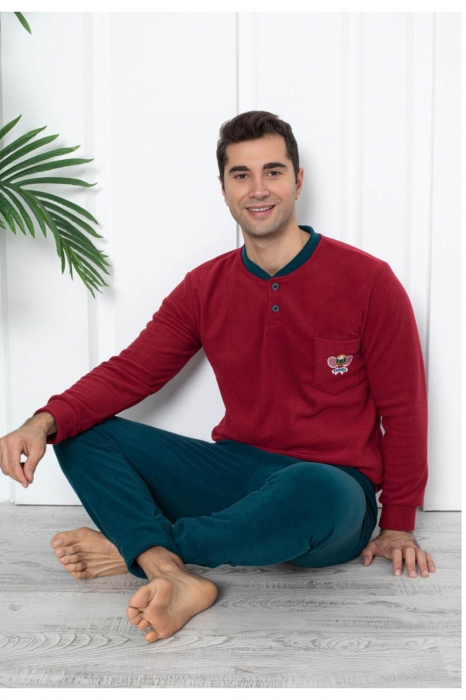 Pijama barbati cocolino, material soft polar pufos si calduros embody.ro [2]