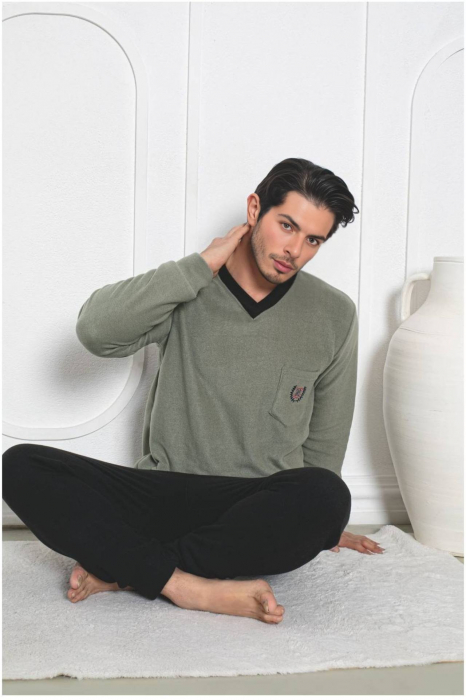 Pijama barbati cocolino polar, material fin, delicat si moale embody.ro [2]