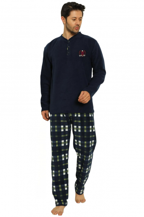 Pijama barbat, material soft polar moale si calduros, buzunare laterale, Bluemarin [5]