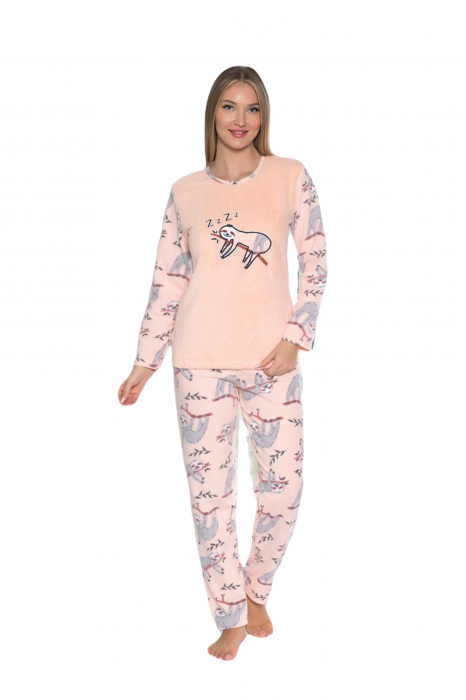 Pijama cocolino dama, imprimeu zzz, corai 310 [3]