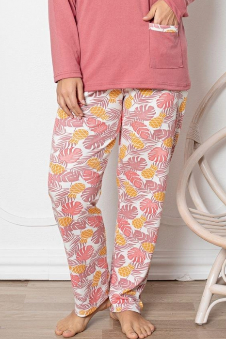 Pijama dama batal marime mare, bumbac interlok, corai, embody.ro [3]