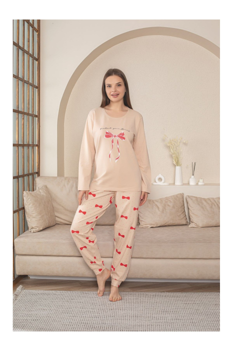 Pijama lunga dama, bumbac calitativ fin lycra, corai 5013 [3]
