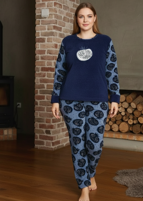 Pijama dama cocolino batal marime mare, pufoasa si calduroasa, 14215 [2]