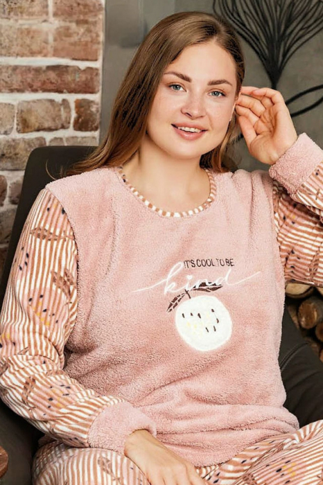 Pijama dama cocolino batal-marime mare, pufoasa si calduroasa embody.ro [2]