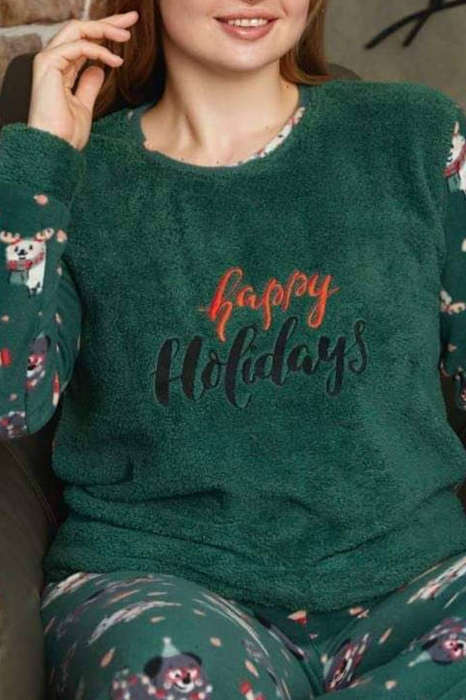 Pijama dama cocolino batal-marime mare, pufoasa si calduroasa embody.ro [2]