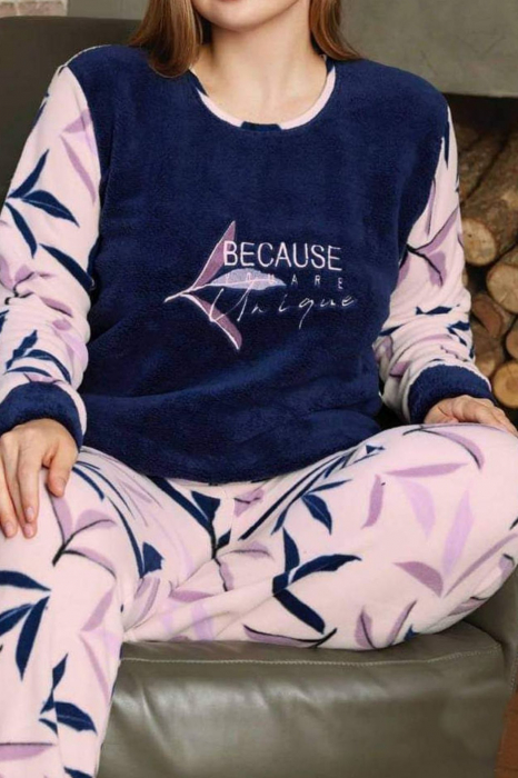 Pijama dama cocolino batal-marime mare, pufoasa si calduroasa embody.ro [2]