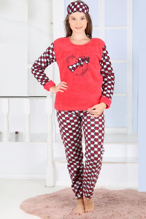 Pijama dama cocolino, pufoasa cu imprimeu Fundita love [1]