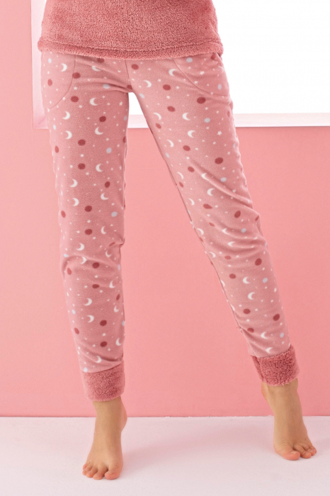 Pijama dama cocolino, pufoasa si calduroasa, imprimeu Good night, cora, embody.ro [3]