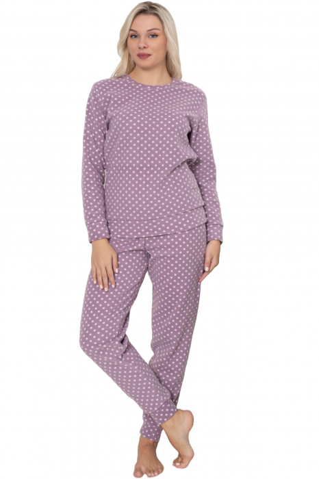 Pijama cocolino dama, imprimeu buline, mov, embody.ro [3]