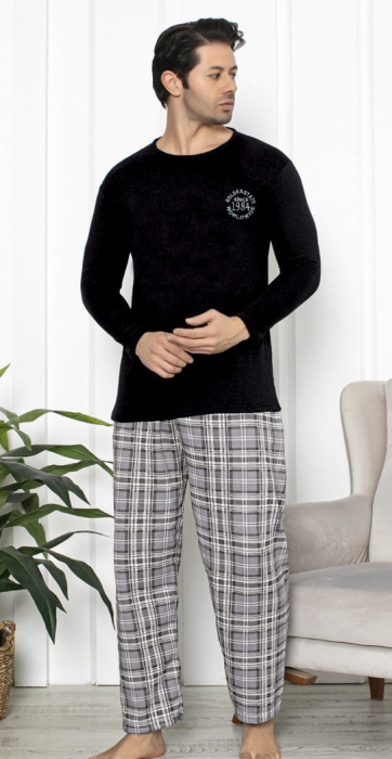 Pijama lunga bumbac pentru barbati,negru 16232 [1]