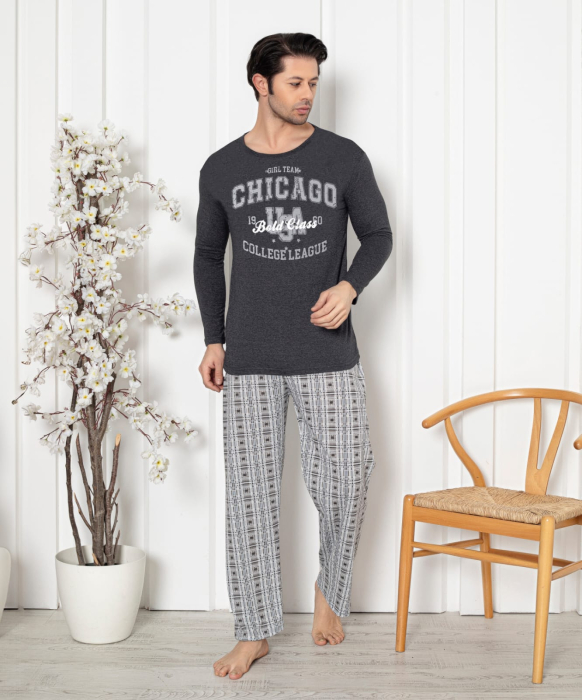 Pijama lunga bumbac pentru barbati mare 15707 [1]