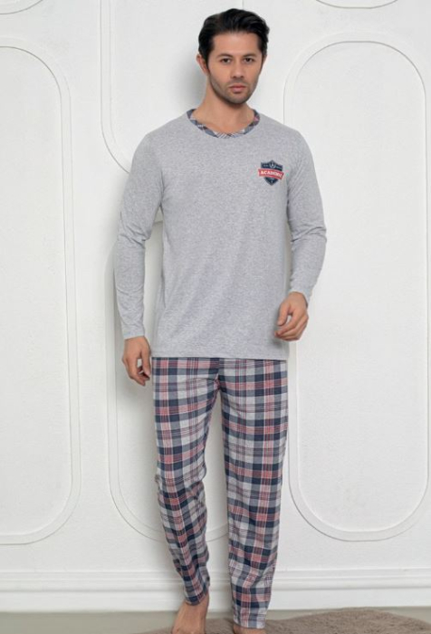 Pijama lunga bumbac pentru barbati, gri 836 [1]