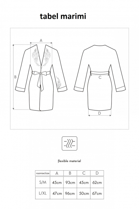 Halat de baie sexy, material satinat si imprimeu cu dantela, negru, embody.ro [9]