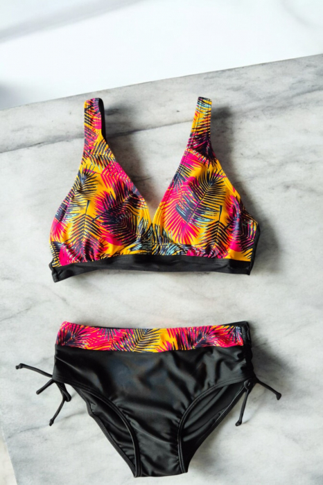 Set Costum Baie Doua piese dama, slip si sutien, multicolor vibrant Elise 2595 [2]