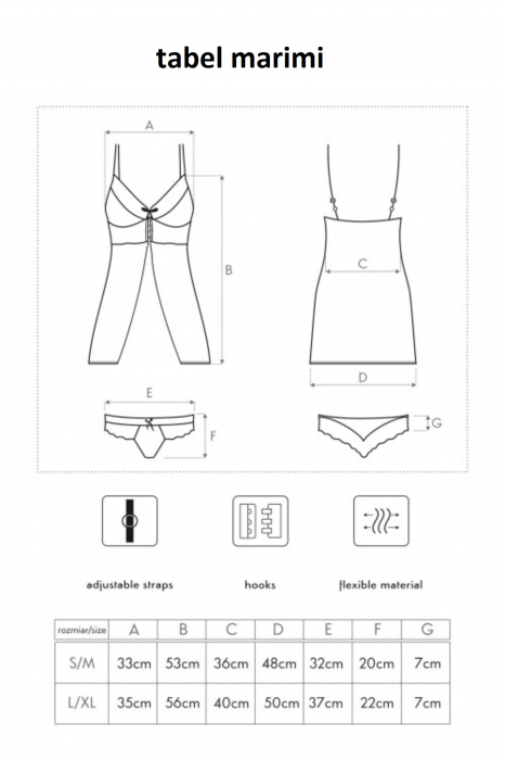 Set lenjerie sexy 2 piese, camasa de noapte stil plasa plus chilot, negru embody.ro [5]