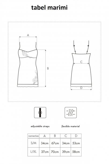 Camasa de noapte sexy, material moale si delicat cu dantela, negru, embody.ro [3]