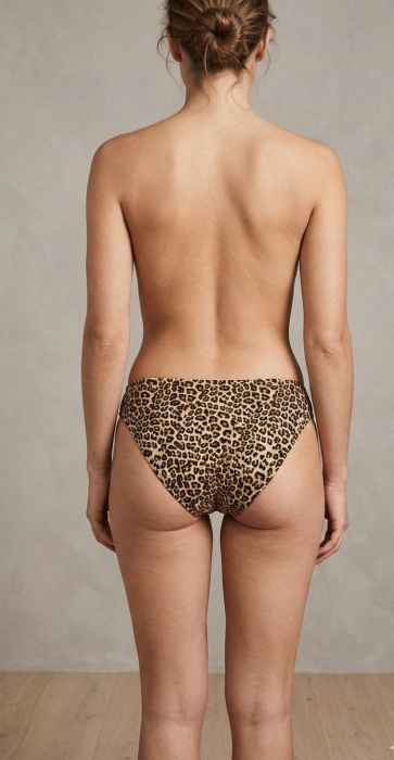 Slip clasic de baie dama talie inalta,animal print lm055 [4]