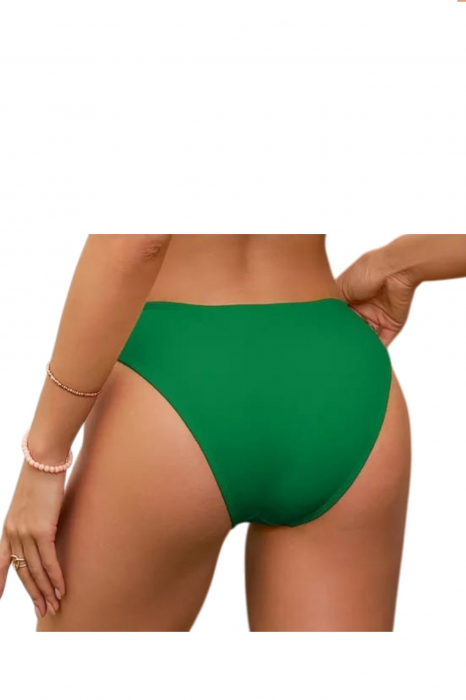Slip clasic de baie dama talie inalta, verde lm055 [2]