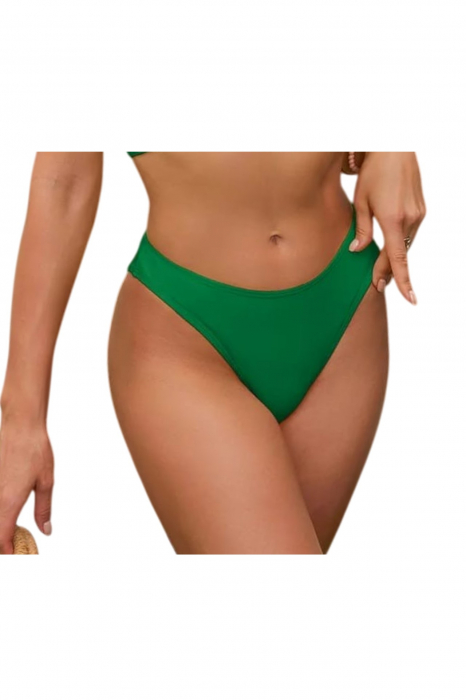 Slip clasic de baie dama talie inalta, verde lm055 [3]
