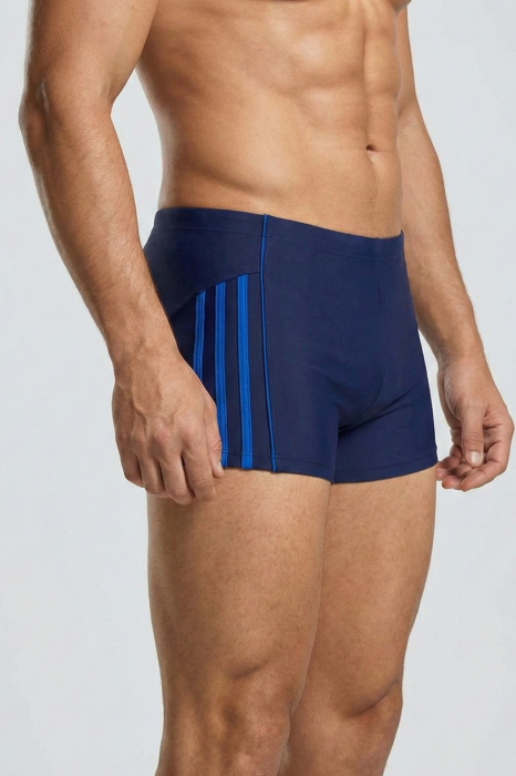Slip de baie barbati boxeri, inchidere cu snur  bleumarin/albastru q326 [2]