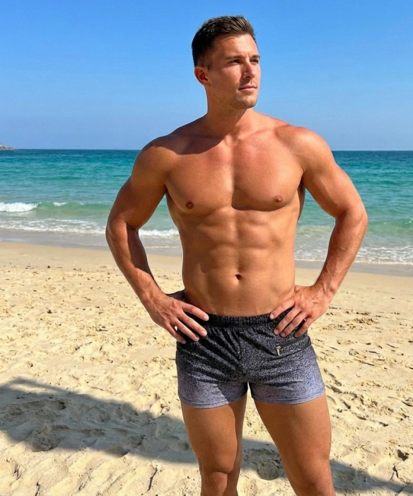 Slip de baie barbati boxeri, inchidere cu snur si buzunar gri Q320 [3]